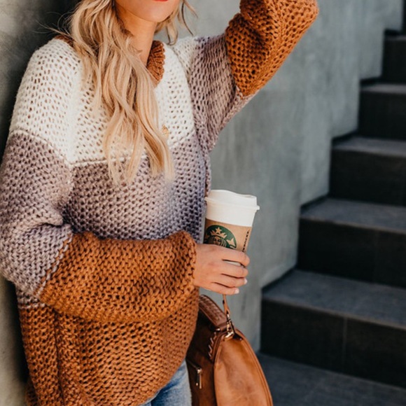 Casual Color Block Sweater - Picture 8 of 8